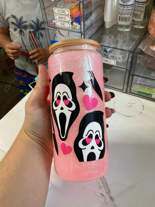 Pink scream glass